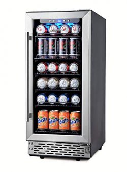 Phiestina 15 Inch Beverage Cooler Refrigerator – 96 Can Built-in or Free Standing Beverage ...