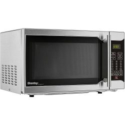 Danby Designer 0.7 Cu. Ft. 700W Countertop Microwave Oven in Stainless Steel