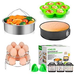 Cooking Accessories Compatible with Instant Pot 6,8 Qt, 10-Piece Steamer Basket, Egg Bites Mold, ...