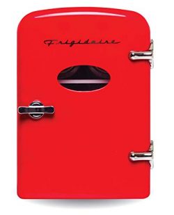 Frigidaire Retro Mini Compact Beverage Refrigerator, Great for keeping office lunch cool! (Red,  ...