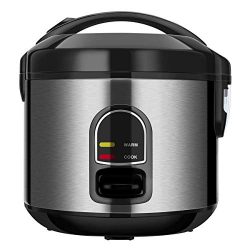 Rice Cooker, One-Touch Control,Small 5-cup Uncooked Rice Cooker Food Steamer with Removable Nons ...