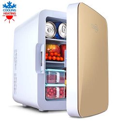 Mini Fridge with Cooler and Warmer, 10 Liter Large Capacity Portable Compact Fridge, Mini Refrig ...