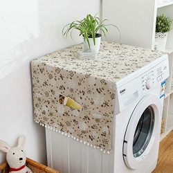 MF2FLAY Fridge Dust Proof Cover Multi-Purpose Washing Machine Top Cover with 6 Refrigerator Stor ...