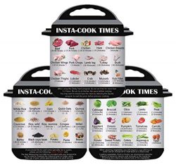 3 in 1 magnetic cheat sheet for instant pot cooking 45 common food memorandum