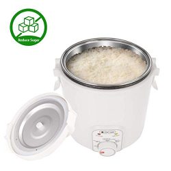 1.2L Reduce Sugar Small Rice Cooker, WHITE TIGER Low Starch Cooking Portable Hypoglycemic Mini R ...