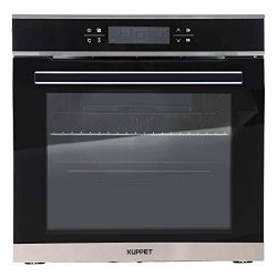 KUPPET 24″ Electric Single Wall Oven with 10 Functions, Tempered Glass, Digital Display, T ...