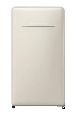 Daewoo FR-044RCNC Retro Compact Refrigerator, 4.4 Cu Ft, Cream Beige