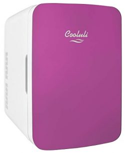 Cooluli Infinity Pink 10 Liter Compact Portable Cooler Warmer Mini Fridge for Bedroom, Office, D ...