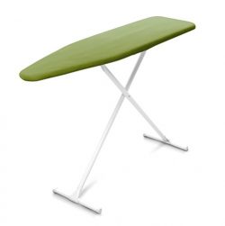 Homz T-Leg Steel Top Ironing Board with Foam Pad, Fresh Green Cover
