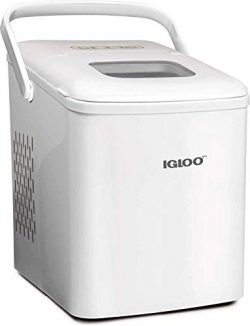 Igloo ICEB26HNWHN Automatic Self-Cleaning Portable Electric Countertop Ice Maker Machine With Ha ...