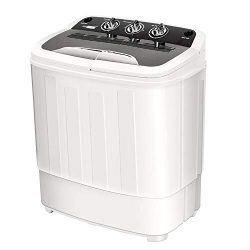 VIVOHOME Electric Portable 2 in 1 Twin Tub Mini Laundry Washer and Spin Dryer Combo Washing Mach ...