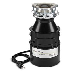 Whirlpool WG1202PH replaces GC2000PE, 1/2 hp continuous feed garbage disposal with power cord