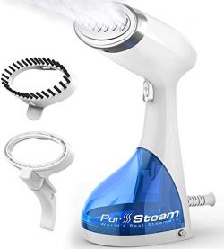 PurSteam 1400-Watt Steamer for Clothes with Pump Steam Technology, Portable Handheld Garment Fab ...