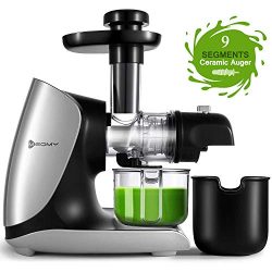 MEOMY Masticating Juicer Machines, Slow Cold Press Juicer with Ceramic Auger, 2-Modes High Yield ...