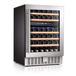 Antarctic Star Wine Cooler Beverage Refrigerator Fridge 46 Bottles 24″ Dual Zone Built-in  ...