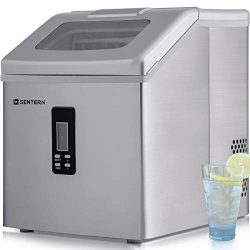 Sentern Portable Electric Clear Ice Maker Machine Stainless Steel Countertop Ice Making Machine, ...