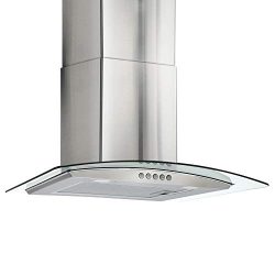 RV Curved Glass Range Hood | Vent Hood RV Kitchen | 24″ Stainless Steel | Curved Tempered  ...