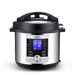 Geek Chef 6 Qt 17-in-1 Multi-Use Electric Pressure Cooker Stainless Steel Inner Pot Programmable ...