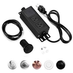 Garbage Disposal Air Switch Kit Dual Outlet Sink Top Waste Disposal On/Off Switch Kit Food and W ...