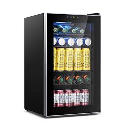 Kismile 85 Can Beverage Refrigerator Cooler,2.9 Cu.ft Mini Fridge with LCD Temperature Control f ...