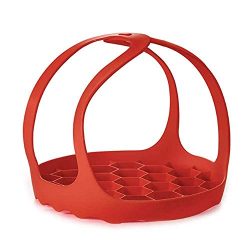 Millmus Pressure Cooker Sling Silicone Bakeware Sling for Instant Pot 6/8Qt (Red)