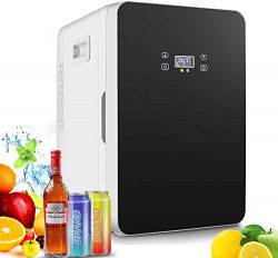 20-liter Compact Cooler/Warmer Mini Fridge/Wine Cooler with LCD Display + Digital Thermostat + C ...