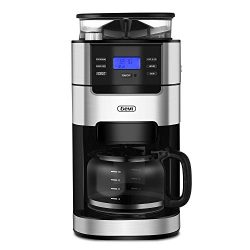 Gevi Coffee Maker 10 Cups Drip Grind and Brew Coffee Machine Built-in Burr Coffee Grinder for Ki ...