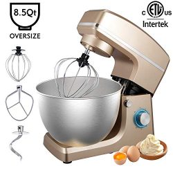 Stand Mixer, Sincalong 8.5QT 6 Speed Control Electric Stand Mixer with Stainless Steel Mixing Bo ...