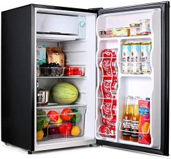 TACKLIFE Compact Refrigerator, 3.2 Cu Ft Mini Fridge with Freezer, Energy Star Rating, Low noise ...
