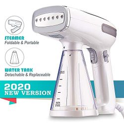 2020 Profesional Travel Garment Steamer, Handheld Foldable Fabric Wrinkle Remover, Portable Stea ...
