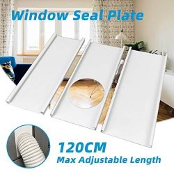 Jeacent Portable Air Conditioner Window Seal Plates Kit, Plastic AC Vent Kit for Sliding Glass D ...
